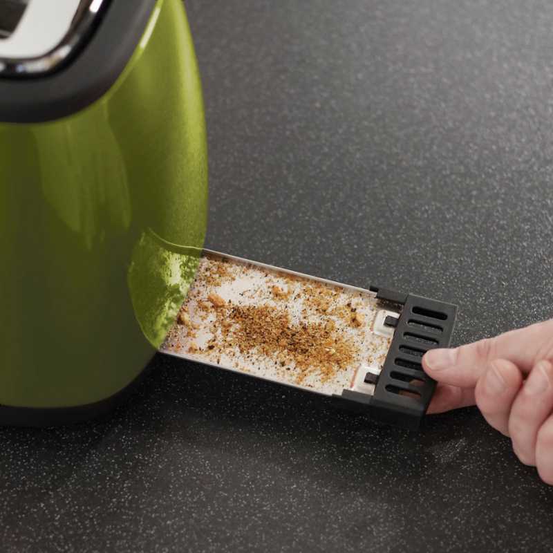 Как почистить тостер внутри от крошек и других загрязненийЧтобы очистить внутреннюю часть воспользуйтесь специальной щёткой Она представляет собой