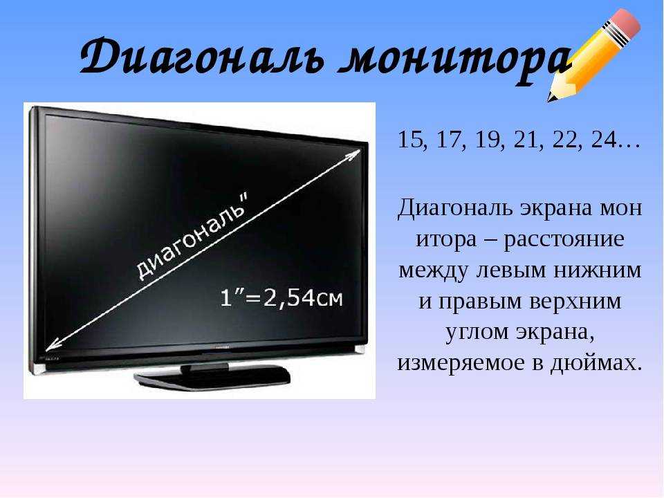 Диагональ телевизора и монитора в см и дюймах. таблица значений, калькулятор