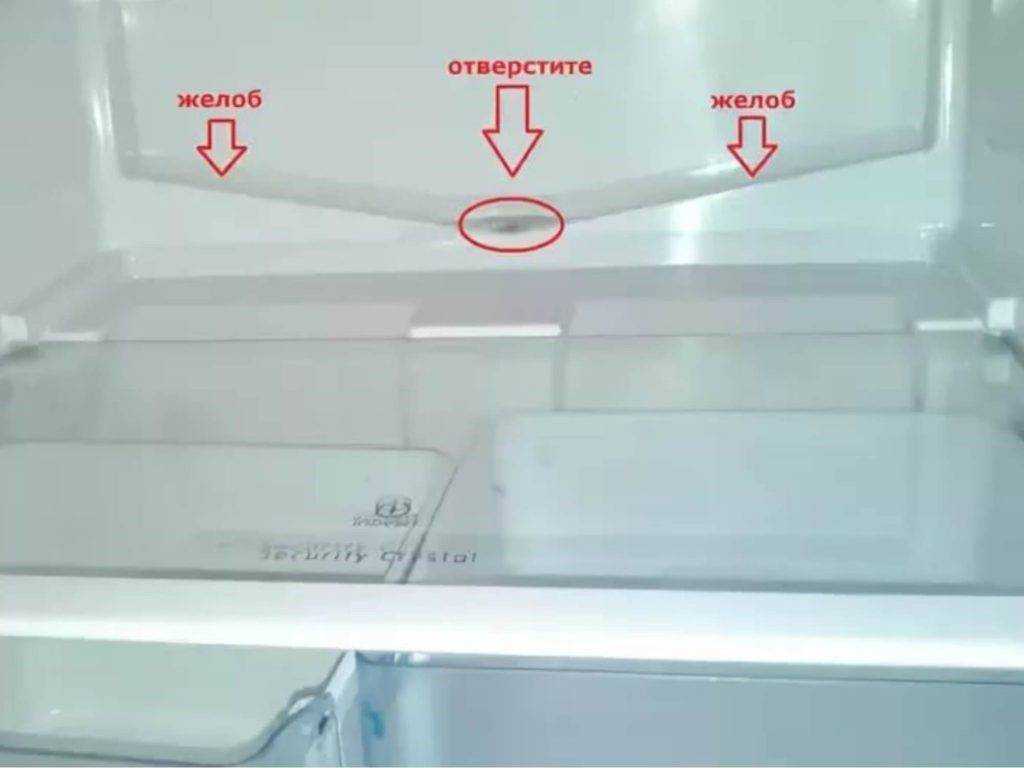 Как почистить дренажное отверстие в холодильнике?
