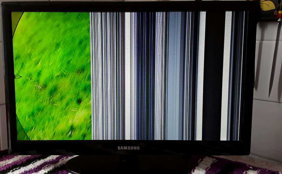 Что делать если на экране телевизора появились полосы